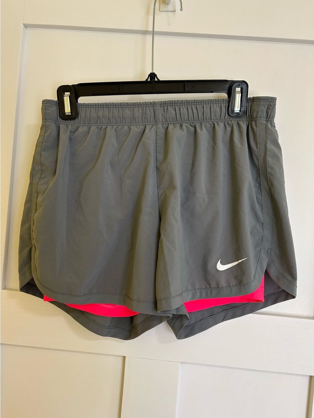 Nike Women’s Gray Athletic Shorts with Pink Liner